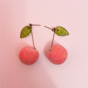Handmade Peach Earrings